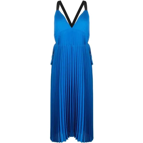 Blaues Maxikleid mit Falten,Schwarzes Maxi Tank Kleid - Proenza Schouler - Modalova