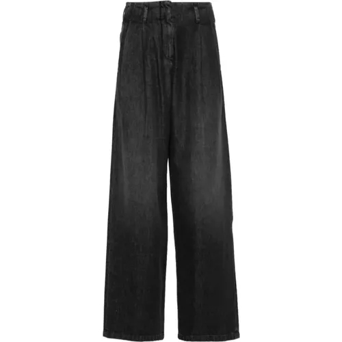 Relaxed Fit Wide Leg Pants , female, Sizes: 2XS - Golden Goose - Modalova