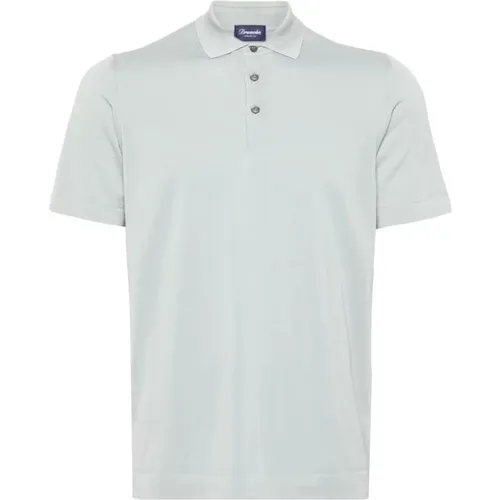 Stilvolles Aqua Polo Shirt , Herren, Größe: S - Drumohr - Modalova