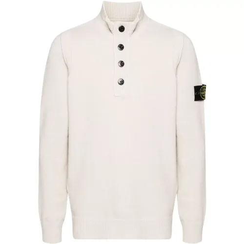 Off- Knitted Sweater with Compass Badge , male, Sizes: 2XL - Stone Island - Modalova