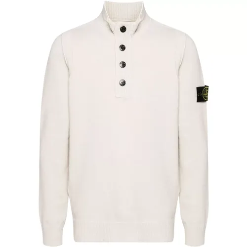 Off- Knitted Sweater with Compass Badge , male, Sizes: S, L, 2XL, XL, M - Stone Island - Modalova