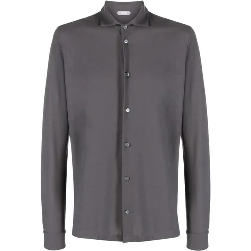 Grey Camicia Shirts , male, Sizes: 2XL - Zanone - Modalova