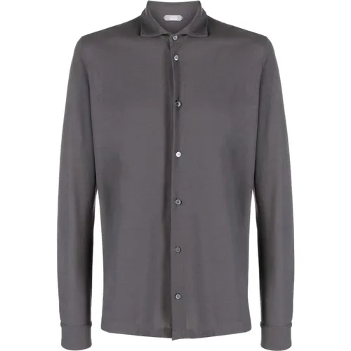Grey Camicia Shirts , male, Sizes: XL, 2XL, 3XL - Zanone - Modalova