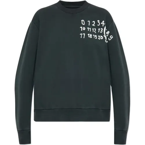 Sweatshirt mit Logo , Damen, Größe: M - MM6 Maison Margiela - Modalova