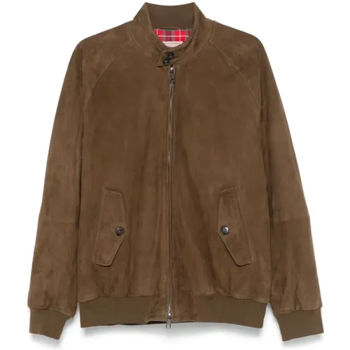 Suede Zip Coat , male, Sizes: XS, 2XS - Baracuta - Modalova