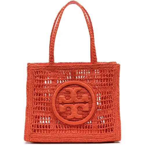 Hand-Crocheted Small Tote Bag , female, Sizes: ONE SIZE - TORY BURCH - Modalova