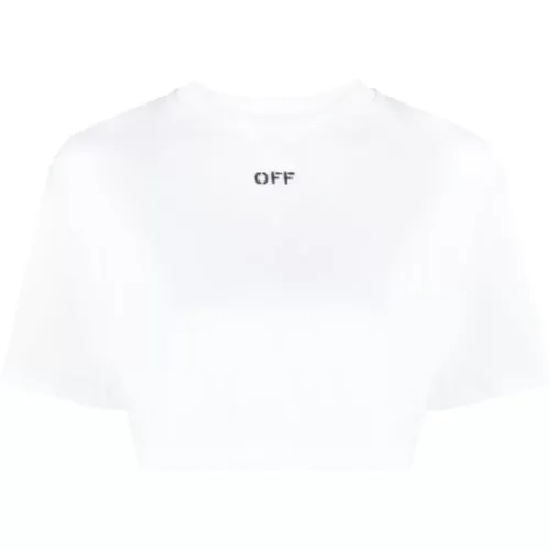 Off , T-Shirts , Damen, Größe: S - Off White - Modalova