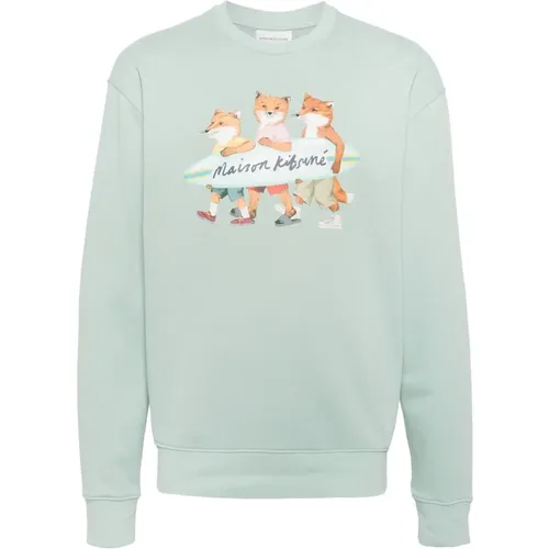 Fox Cotton Sweatshirt , male, Sizes: S, XL - Maison Kitsuné - Modalova