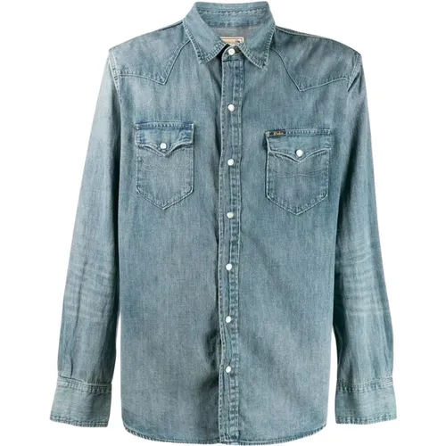 Western Denim Shirt , male, Sizes: S, L, M, XL - Ralph Lauren - Modalova