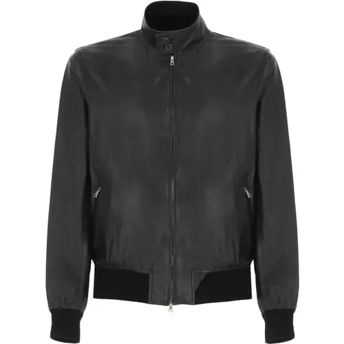Leather Jacket with Collar and Zip Fastening , male, Sizes: XL, 2XL - Stewart - Modalova