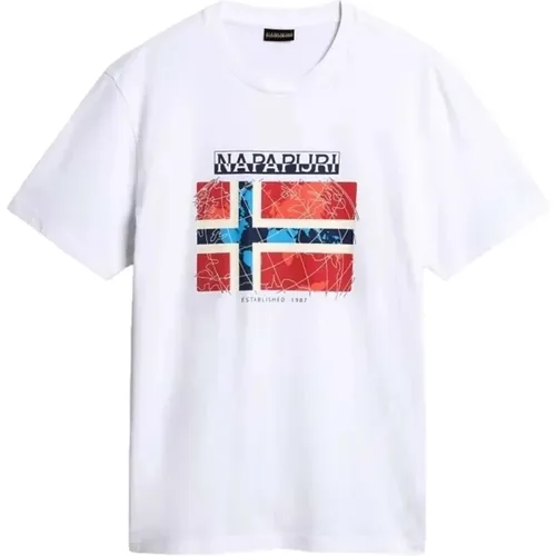 S-Guiro Tee T-shirt , Herren, Größe: 2XL - Napapijri - Modalova