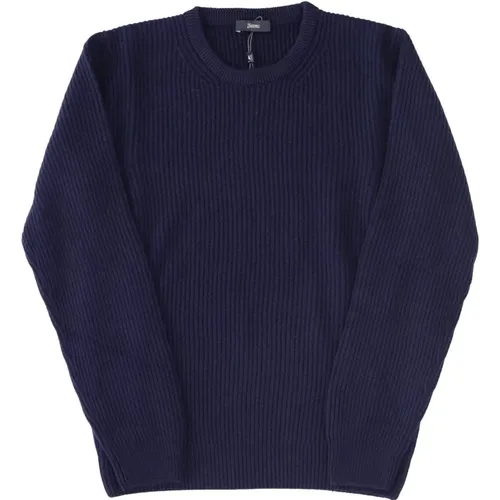 Ribbed Wool-Cashmere Crewneck Sweater , male, Sizes: 3XL - Herno - Modalova