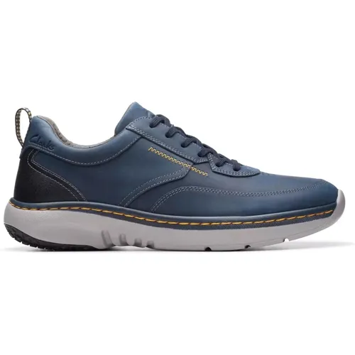 Blaue Herren-Sneaker mit Spitze , Herren, Größe: 47 EU - Clarks - Modalova