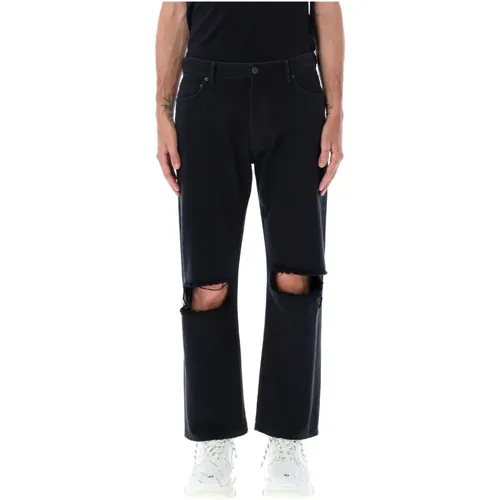 Distressed Denim Jeans , male, Sizes: M - Balenciaga - Modalova