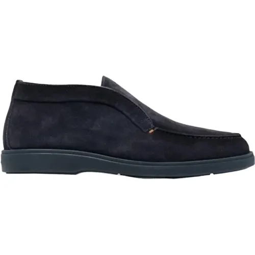 Italian Leather Ankle Boots , male, Sizes: 7 UK, 8 1/2 UK, 8 UK, 6 1/2 UK, 7 1/2 UK - Santoni - Modalova