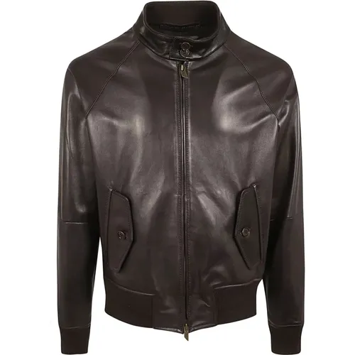 Coffee Leather Jacket , male, Sizes: XL, M - Salvatore Santoro - Modalova