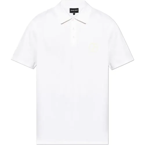 Polo mit gesticktem Logo - Giorgio Armani - Modalova