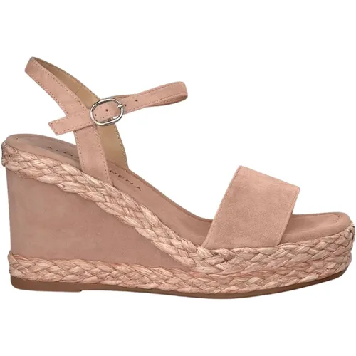 Braided Wedge Sandal , female, Sizes: 7 UK, 4 UK, 3 UK, 5 UK, 6 UK - Alma en Pena - Modalova