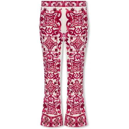 Silk trousers , female, Sizes: M, 2XS - Dolce & Gabbana - Modalova