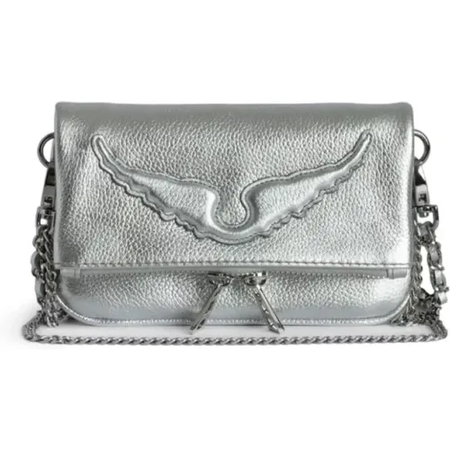 Silver Rock Nano Wings Bag , female, Sizes: ONE SIZE - Zadig & Voltaire - Modalova