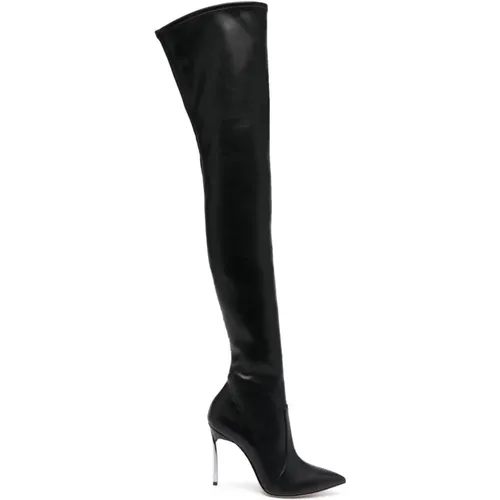 Schwarze Blade Overknee-Stiefel - Casadei - Modalova