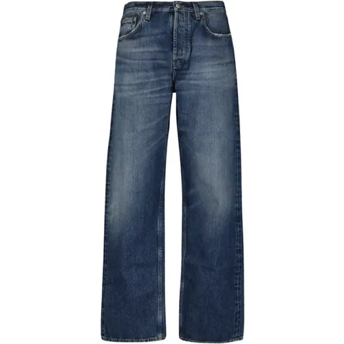 Wide Jeans Straight Cut Faded - Burberry - Modalova