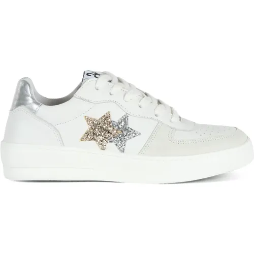 Glitzer Leder Sneakers Paddel Star , Damen, Größe: 41 EU - 2STAR - Modalova