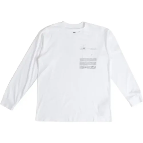 Weißes Langarm-Baumwoll-T-Shirt , Herren, Größe: S - MM6 Maison Margiela - Modalova