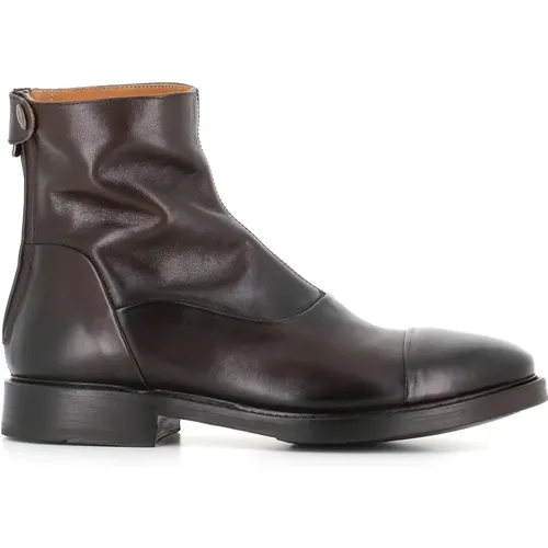 Mahogany Leather Zip Boots , male, Sizes: 9 UK, 9 1/2 UK, 7 UK, 8 1/2 UK - Alberto Fasciani - Modalova