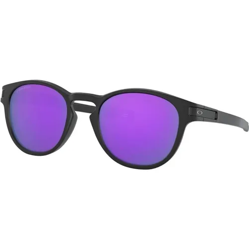 Round Sunglasses with Mirrored Violet Lenses , male, Sizes: 53 MM - Oakley - Modalova