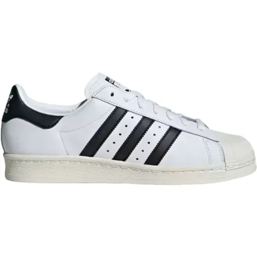 Shell Toe Leder Sneakers , Herren, Größe: 38 2/3 EU - Adidas - Modalova