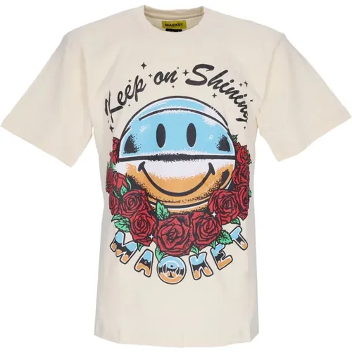 Smiley Keep On Shining Tee , Herren, Größe: L - MARKET - Modalova