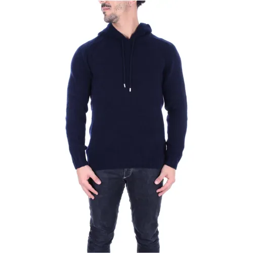 Blaue Kapuzenpullover , Herren, Größe: XL - Tagliatore - Modalova