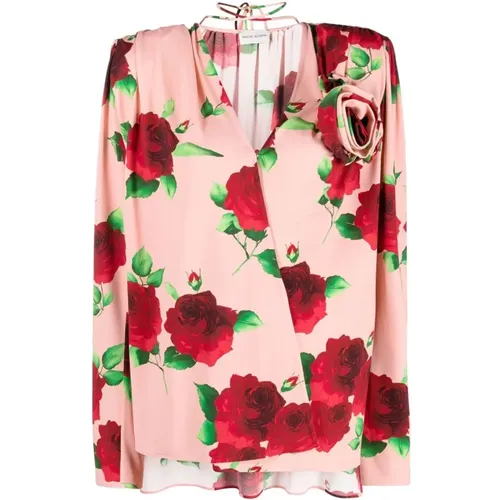 Floral-print blouse , female, Sizes: 2XS - Magda Butrym - Modalova