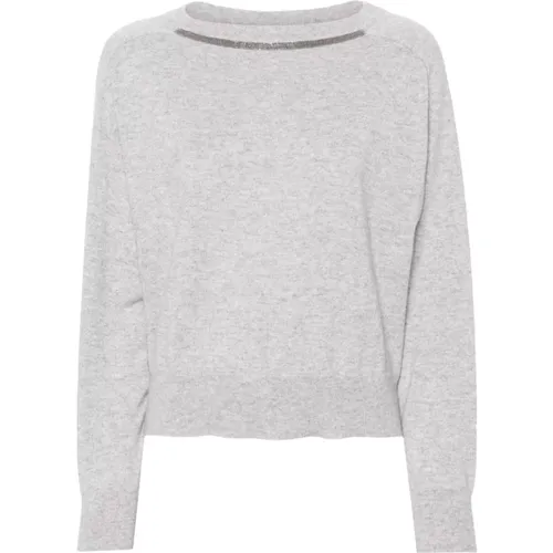 Grauer Sweatshirt Aw24 Damenmode - BRUNELLO CUCINELLI - Modalova