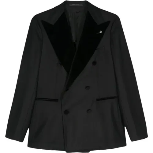 Velvet Jacket with Dart Detailing , male, Sizes: 2XL, M, XL, L - Tagliatore - Modalova