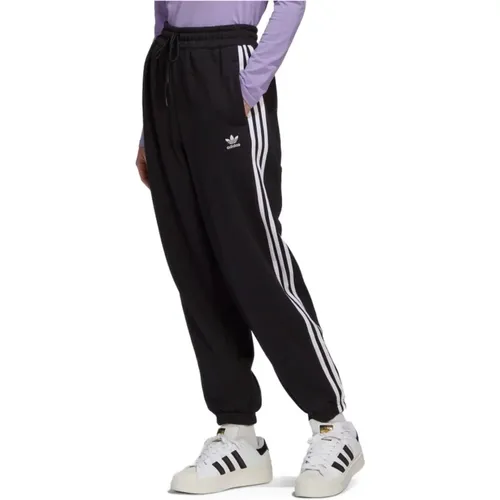 Schwarze Baumwollhose mit Seitentaschen - Adidas - Modalova