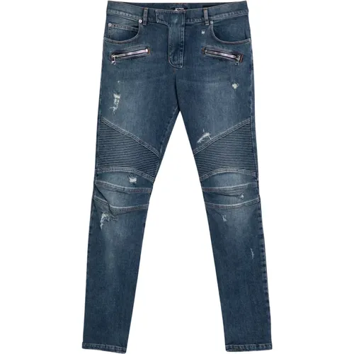 Regular Fit Denim Jeans , male, Sizes: W34, W36 - Balmain - Modalova