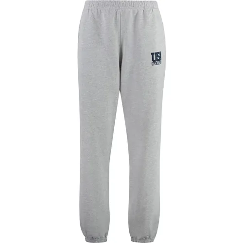 Logo Print Sweatpants Elastischer Bund , Damen, Größe: L - Sporty & Rich - Modalova