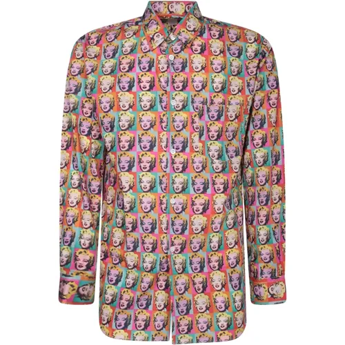 Orange All-Over Print Shirt , male, Sizes: M - Comme des Garçons - Modalova