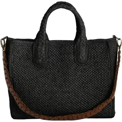 Handgemachte Rary Raphia Tasche mit Lederdetails , Damen, Größe: ONE Size - Ibeliv - Modalova