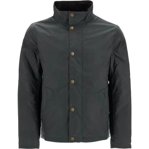 Waxed Cotton Jacket with Corduroy Collar , male, Sizes: M, XL, L - Barbour - Modalova