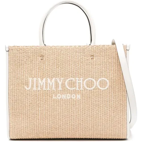 White Avenue M Tote Bag , female, Sizes: ONE SIZE - Jimmy Choo - Modalova
