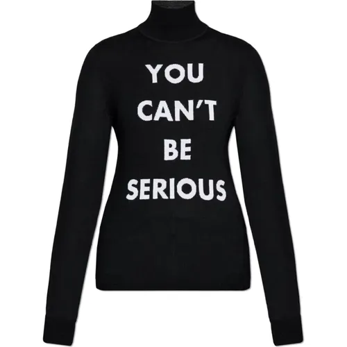 Pullover mit bestickter Inschrift - Moschino - Modalova