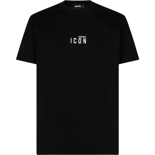 Icon Mini Logo T-shirt , male, Sizes: S, XL, 2XL, L, M - Dsquared2 - Modalova