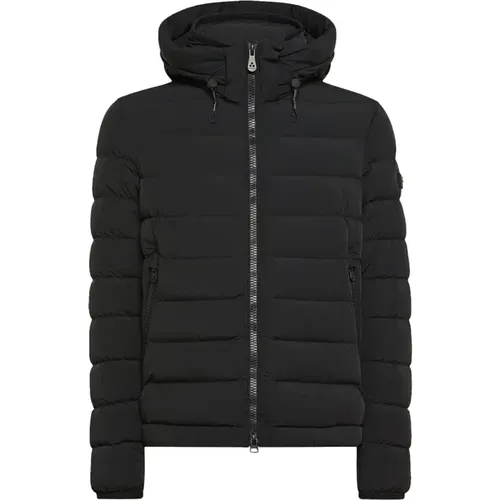 Schwarze Stepp-Winterjacke mit Kapuze - Peuterey - Modalova