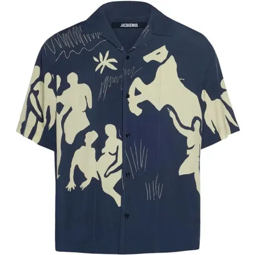 Graphic Print Poplin Shirt , male, Sizes: L, S - Jacquemus - Modalova