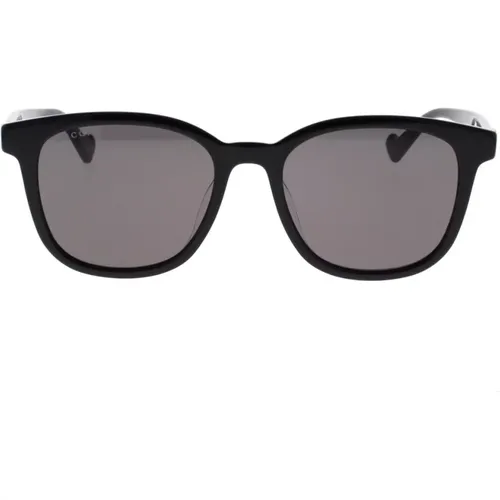 Minimalistische quadratische Sonnenbrille mit geschlechtsneutraler Stil , Damen, Größe: 55 MM - Gucci - Modalova