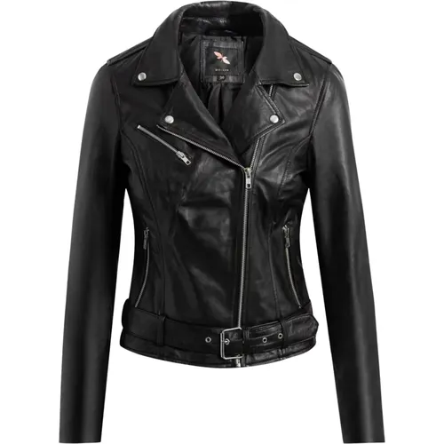 Bikerjacke 10575 - Stylische Leder-Motorradjacke - Btfcph - Modalova