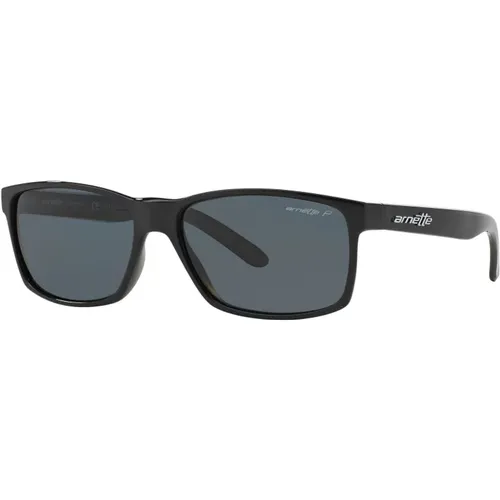 Schwarze/Graue Polarisierte Sonnenbrille , unisex, Größe: 59 MM - Arnette - Modalova